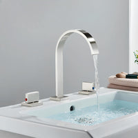 Robinet lavabo 3 trous en laiton doubles poignées L'art du robinet
