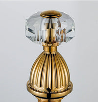 Robinet lavabo 3 trous poignées cristal doré L'art du robinet