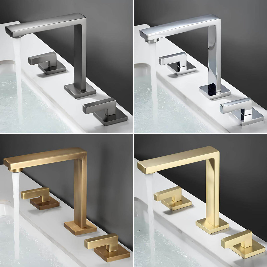 Robinet lavabo 3 trous style antique cascade L'art du robinet