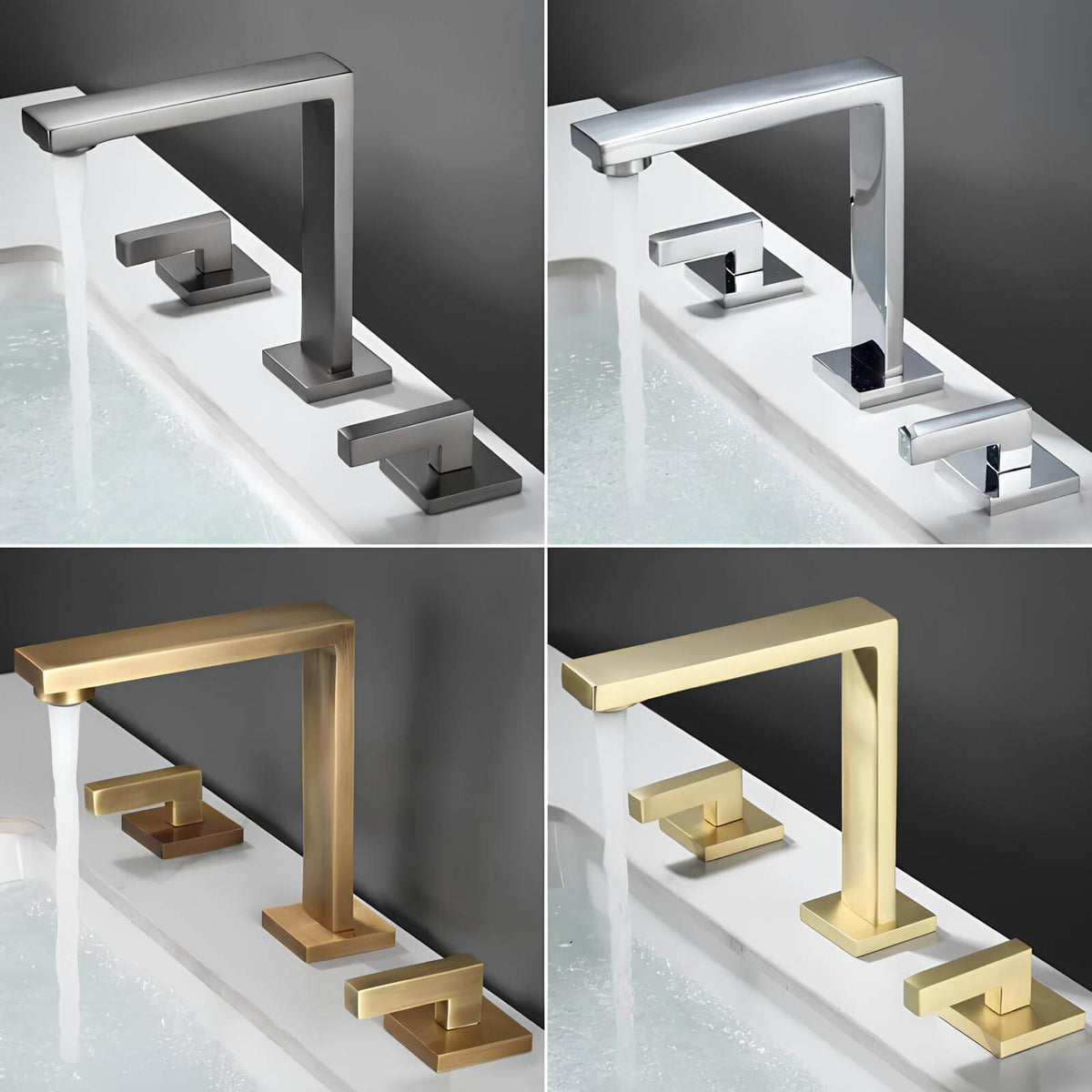 Robinet lavabo 3 trous style antique cascade L'art du robinet