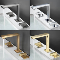 Robinet lavabo 3 trous style antique cascade L'art du robinet