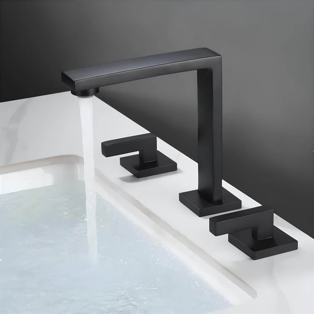 Robinet lavabo 3 trous style antique cascade L'art du robinet