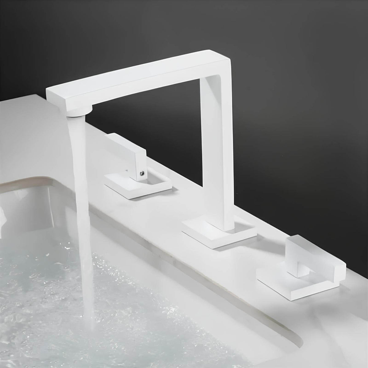 Robinet lavabo 3 trous style antique cascade L'art du robinet