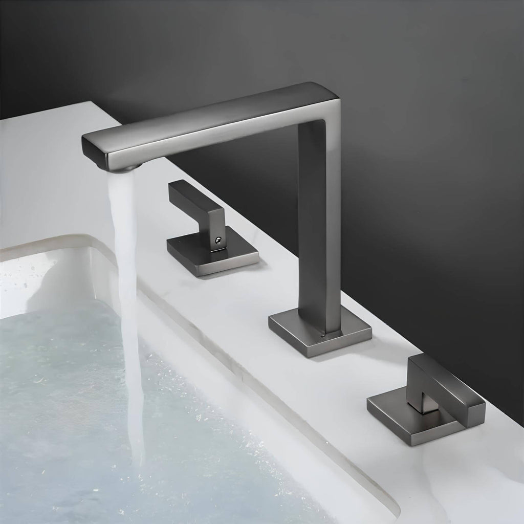 Robinet lavabo 3 trous style antique cascade L'art du robinet