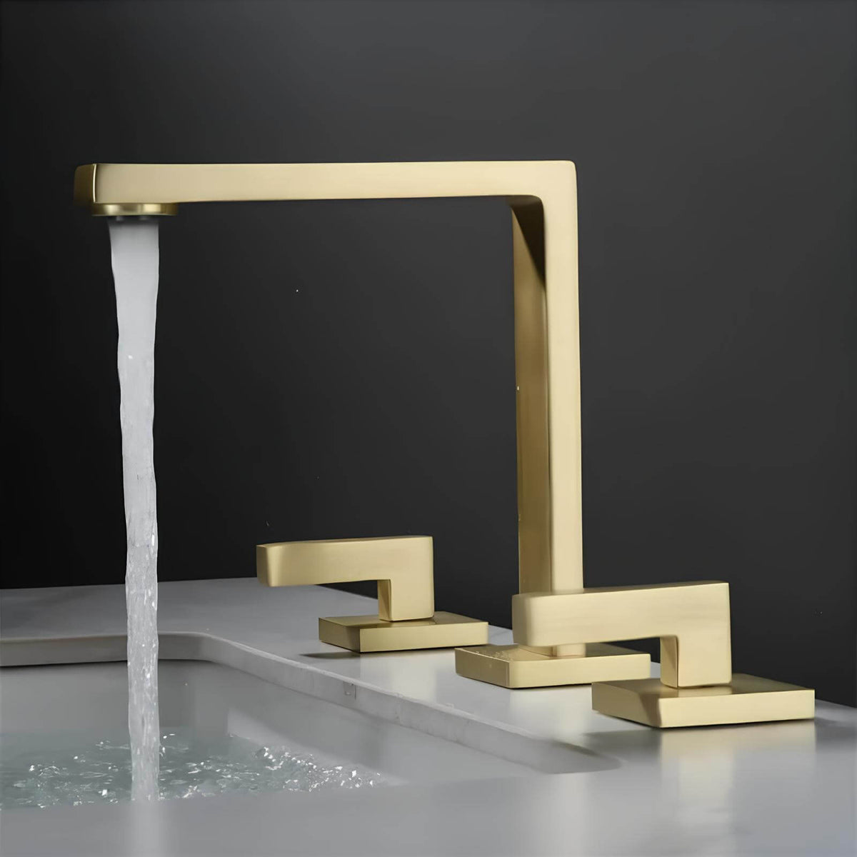Robinet lavabo 3 trous style antique cascade L'art du robinet