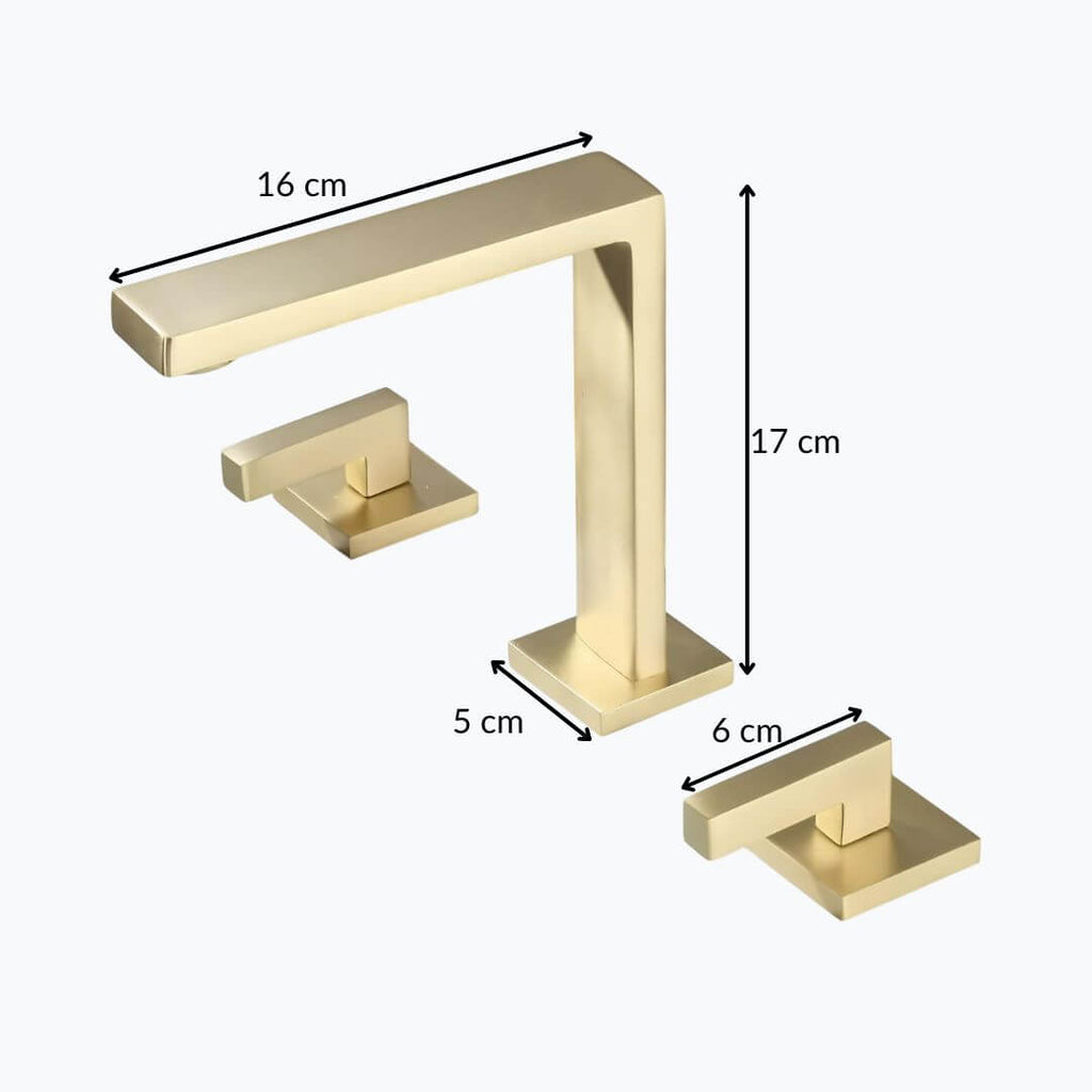 Robinet lavabo 3 trous style antique cascade L'art du robinet
