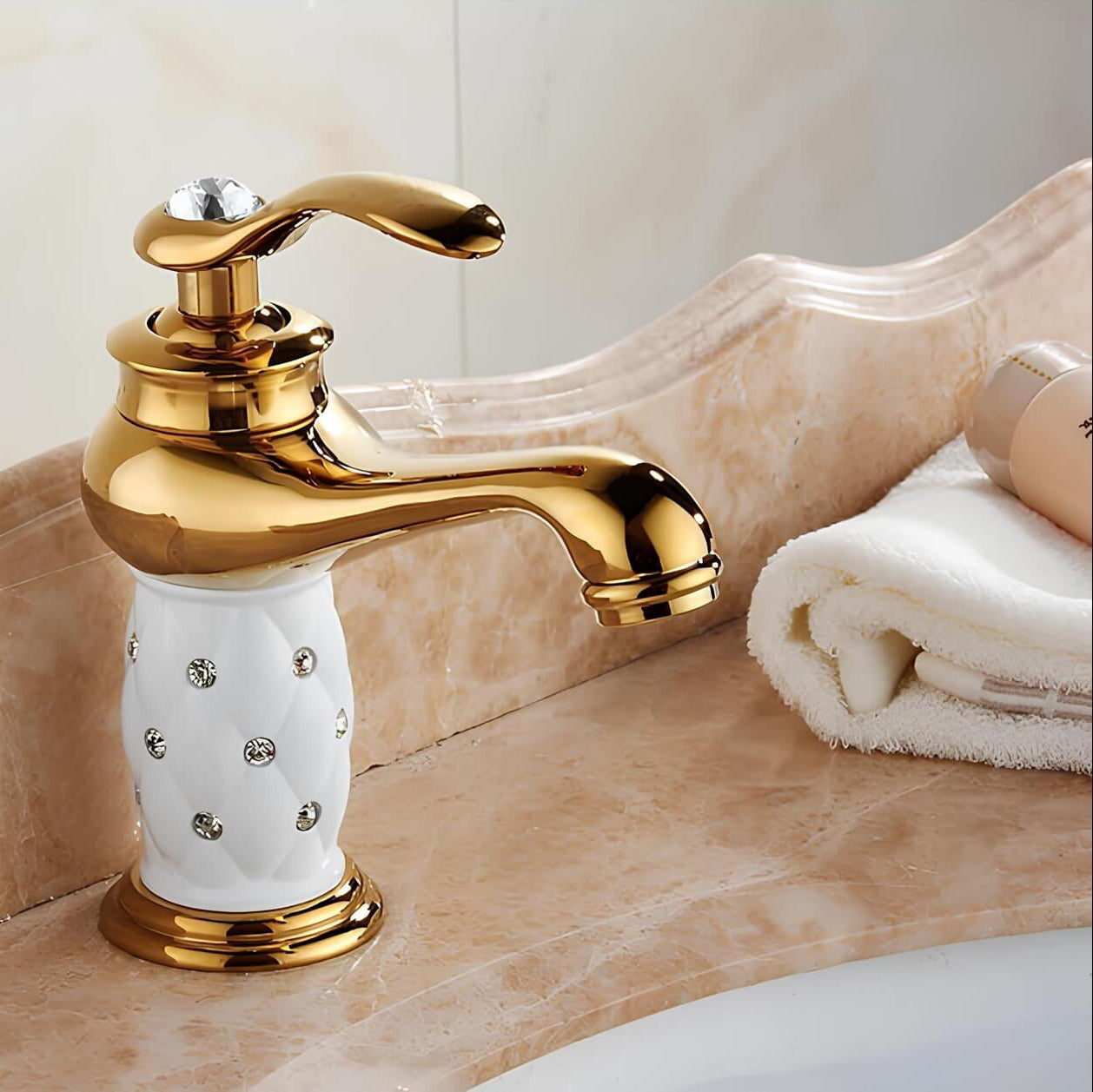Robinet lavabo baroque bronze antique L'art du robinet