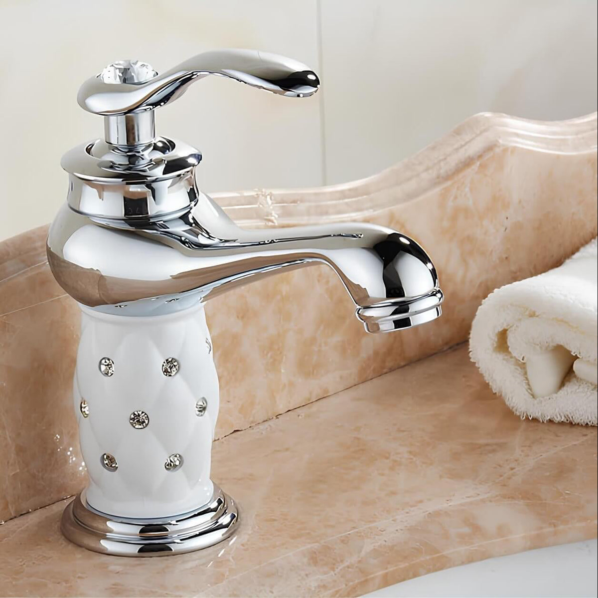 Robinet lavabo baroque bronze antique L'art du robinet