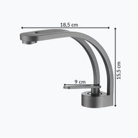 Robinet lavabo cascade laiton design arrondi