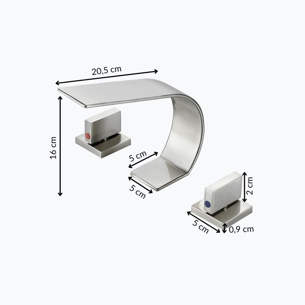 Robinet lavabo cascade - design minimaliste L'art du robinet