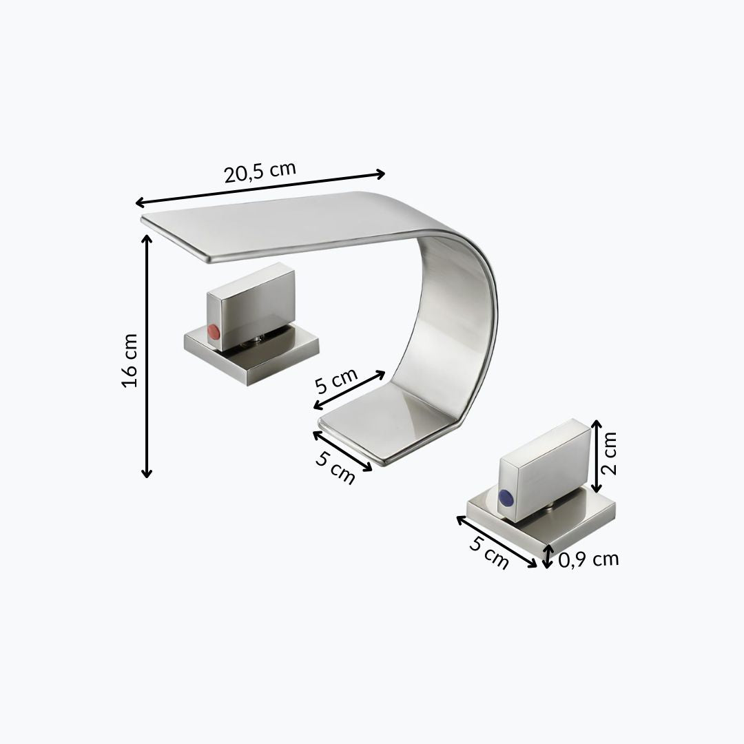 Robinet lavabo cascade - design minimaliste L'art du robinet