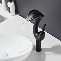 Robinet lavabo cascade haut mitigeur laiton design L'art du robinet