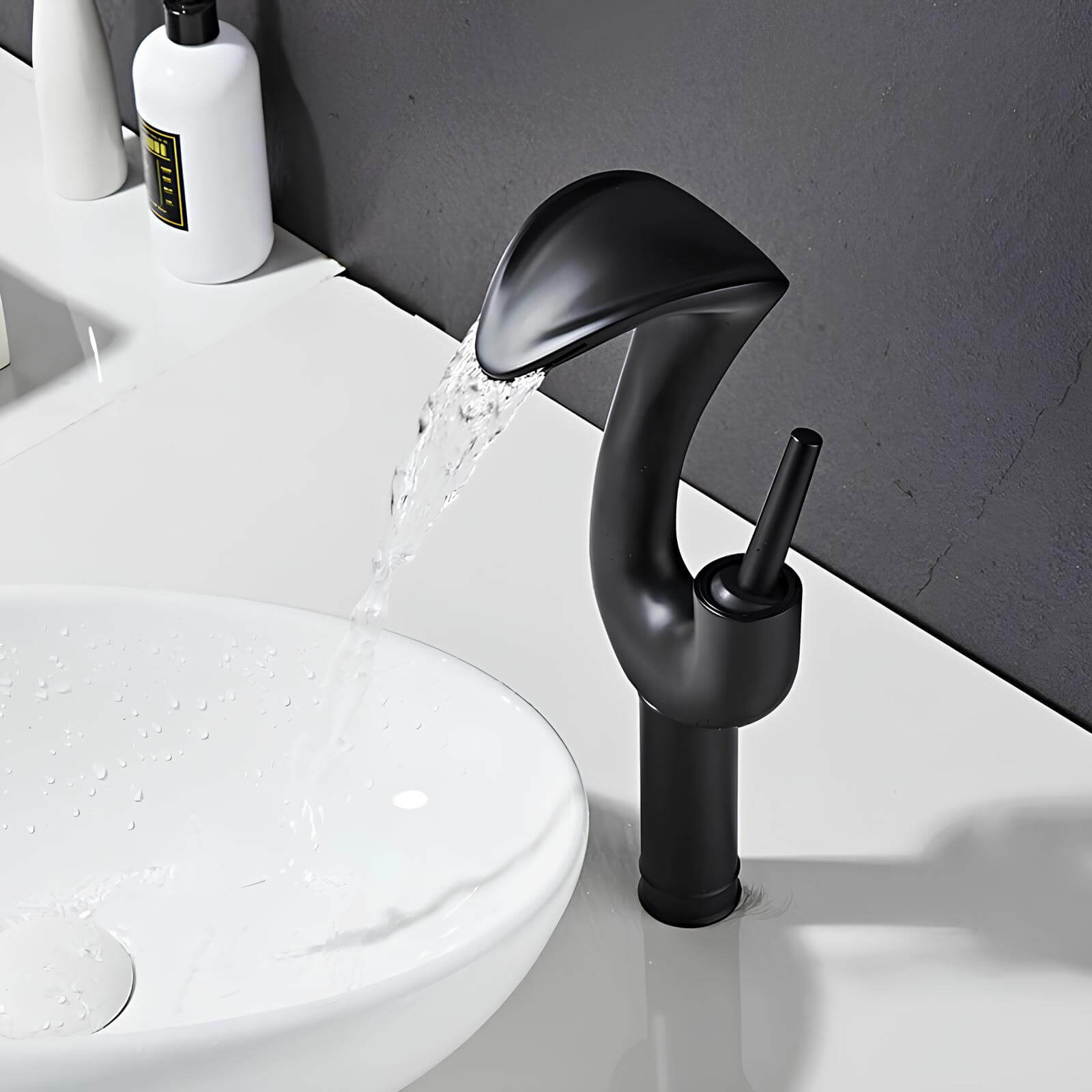 Robinet lavabo cascade haut mitigeur laiton design L'art du robinet