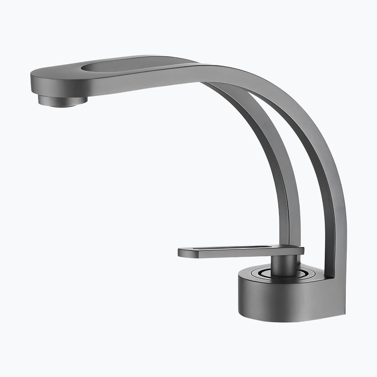 Robinet lavabo cascade laiton design arrondi L'art du robinet