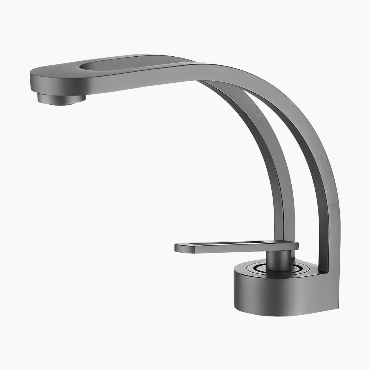 Robinet lavabo cascade laiton design arrondi L'art du robinet