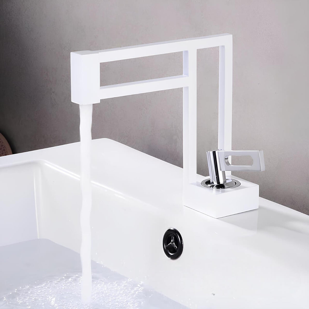 Robinet lavabo cascade laiton massif design L'art du robinet