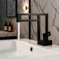 Robinet lavabo cascade laiton massif design L'art du robinet