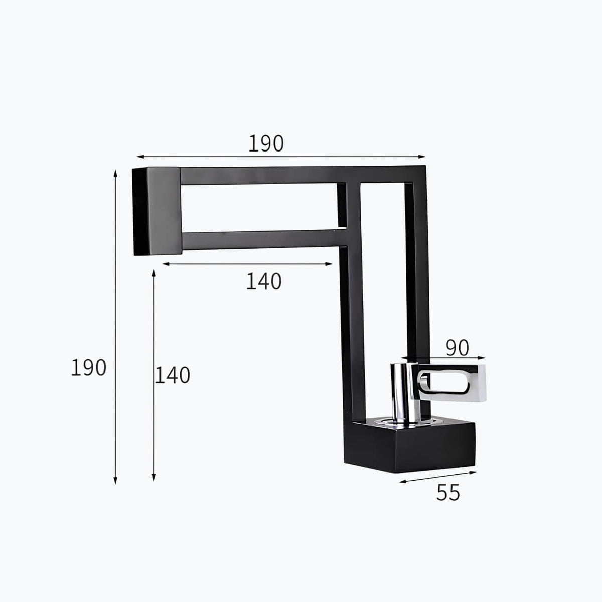 Robinet lavabo cascade laiton massif design L'art du robinet