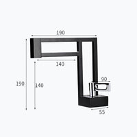 Robinet lavabo cascade laiton massif design L'art du robinet