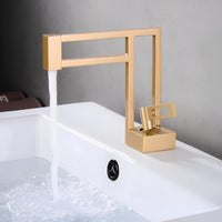 Robinet lavabo cascade laiton massif design L'art du robinet