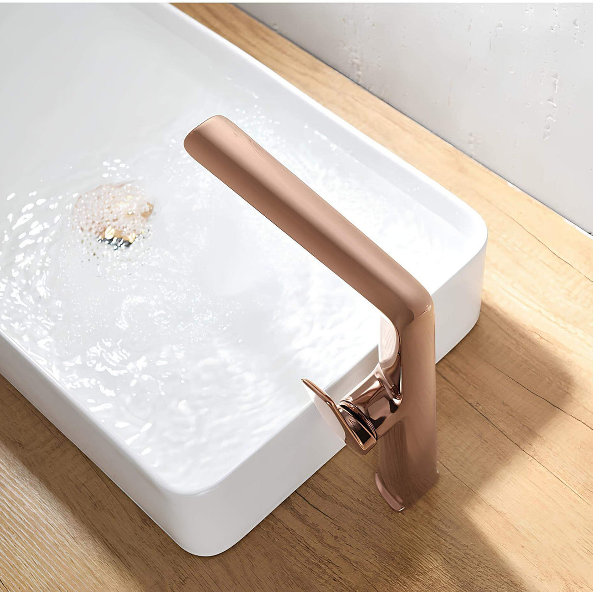 Robinet lavabo haut design - mitigeur bec allongé chrome L'art du robinet