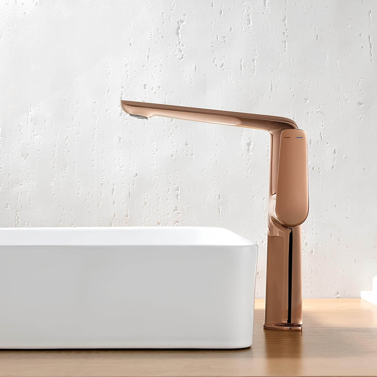 Robinet lavabo haut design - mitigeur bec allongé chrome L'art du robinet