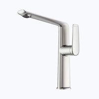 Robinet lavabo haut design - mitigeur bec allongé chrome L'art du robinet
