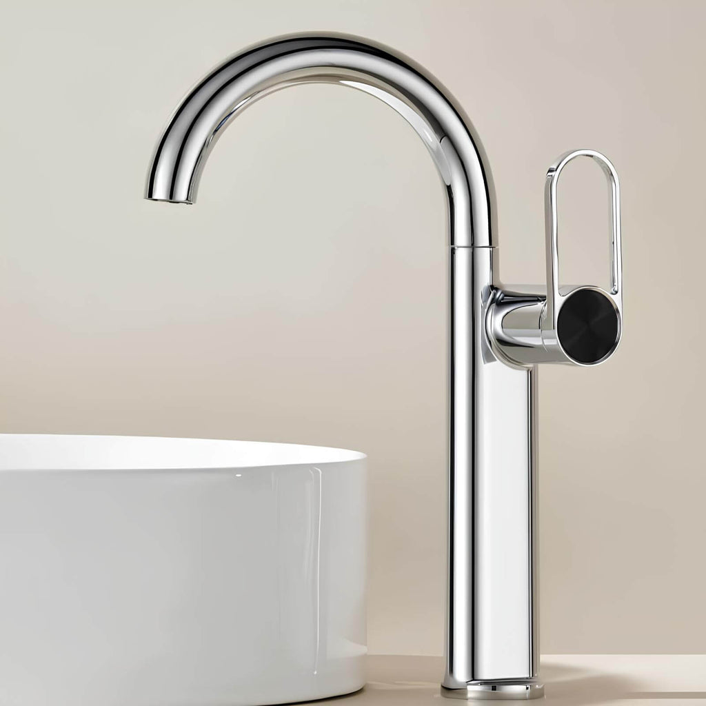 Robinet lavabo haut laiton mitigeur bec pivotant L'art du robinet