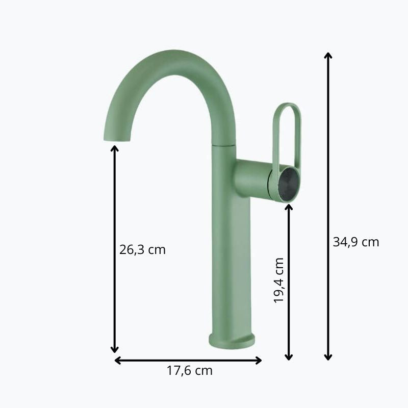 Robinet lavabo haut laiton mitigeur bec pivotant L'art du robinet