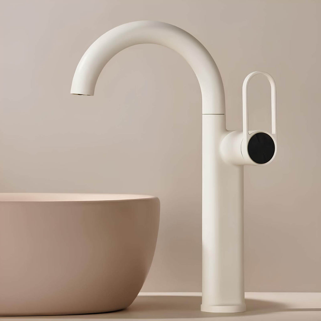 Robinet lavabo haut laiton mitigeur bec pivotant L'art du robinet