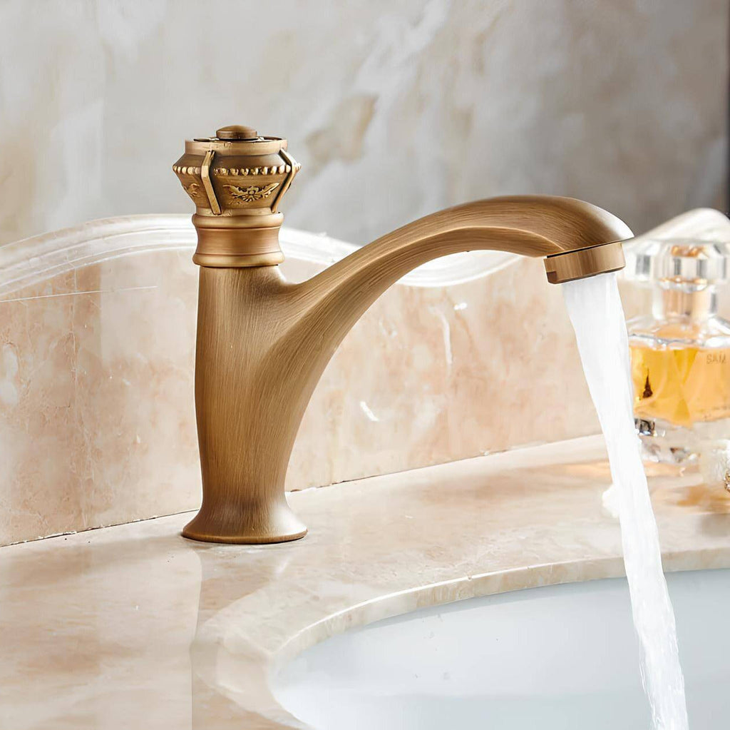 Robinet lavabo laiton antique eau froide L'art du robinet