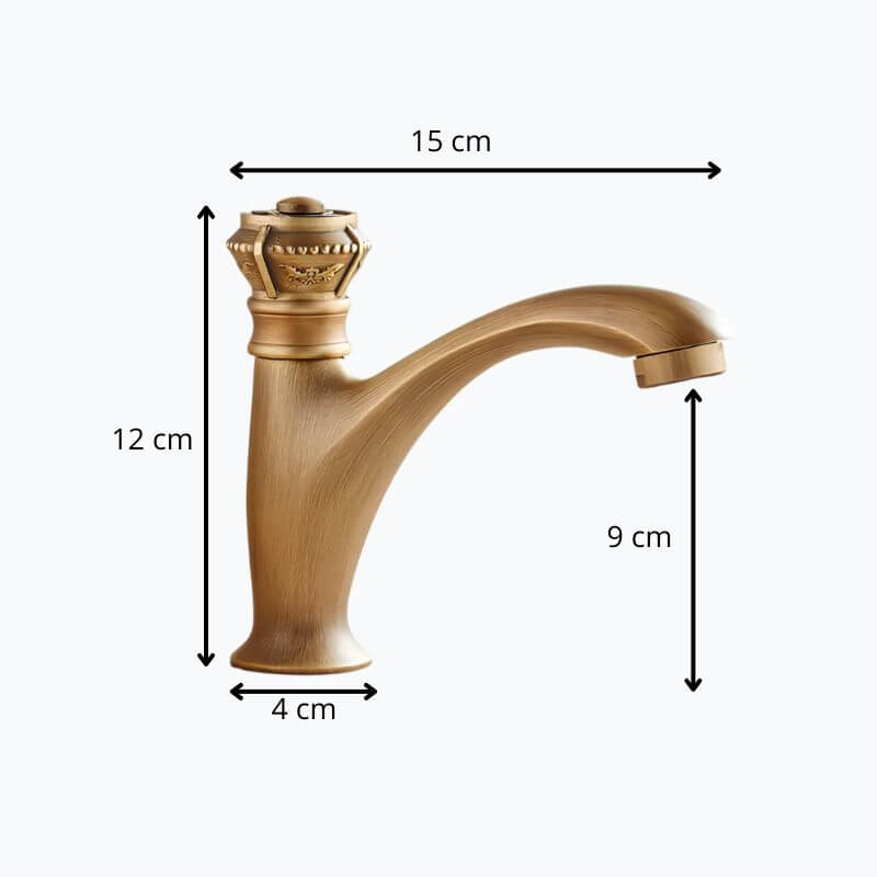 Robinet lavabo laiton antique eau froide L'art du robinet