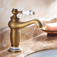 Robinet lavabo laiton finition antique monocommande L'art du robinet