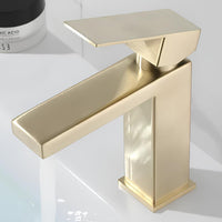 Robinet lavabo mitigeur inox or brossé L'art du robinet