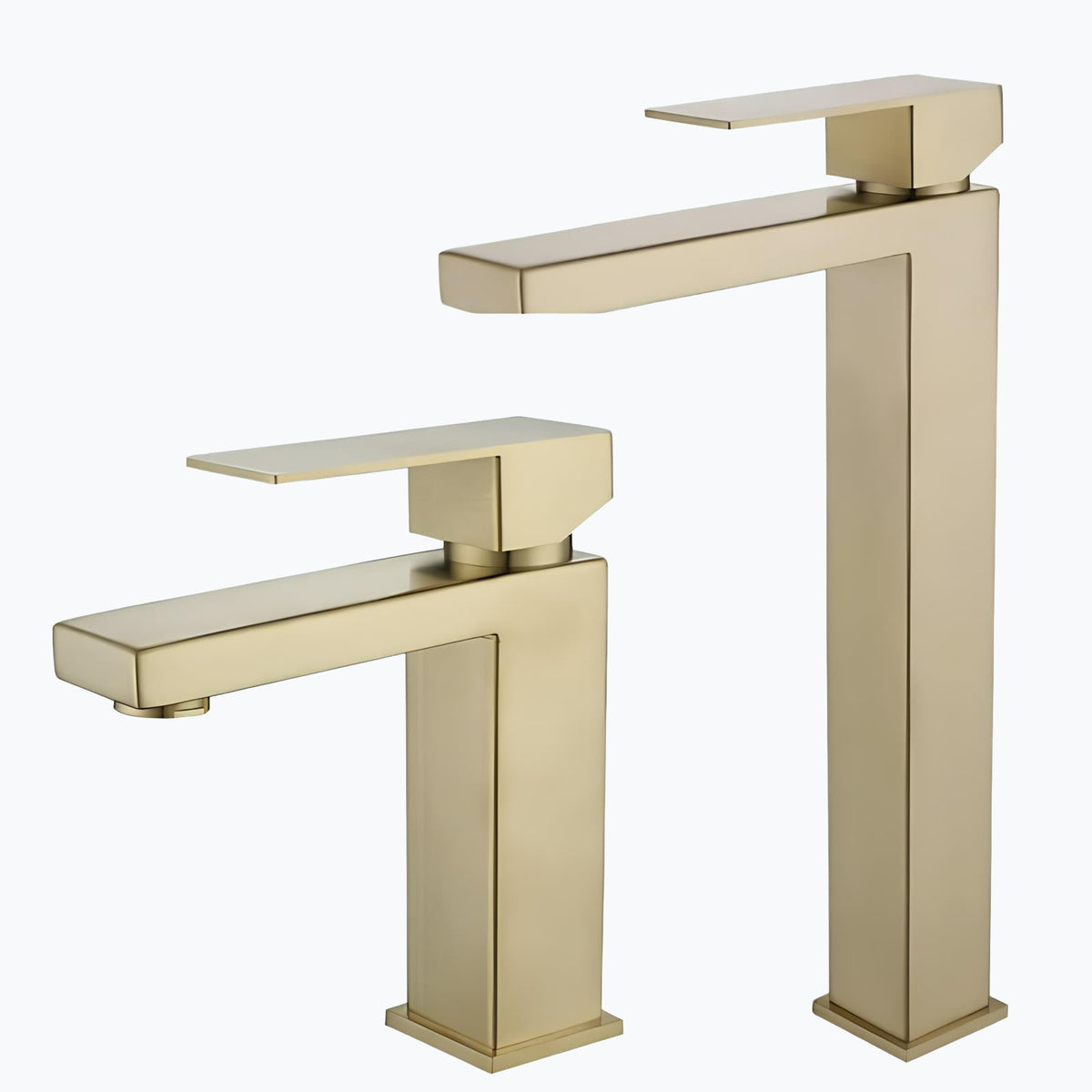 Robinet lavabo mitigeur inox or brossé L'art du robinet