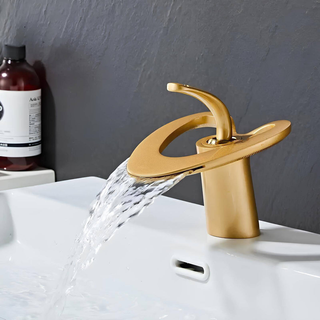 Robinet lavabo mitigeur laiton design contemporain silencieux L'art du robinet
