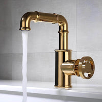 Robinet lavabo mitigeur laiton noir mat style industriel L'art du robinet