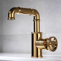 Robinet lavabo mitigeur laiton noir mat style industriel L'art du robinet