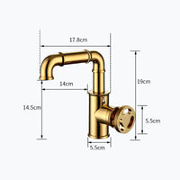 Robinet lavabo mitigeur laiton noir mat style industriel L'art du robinet
