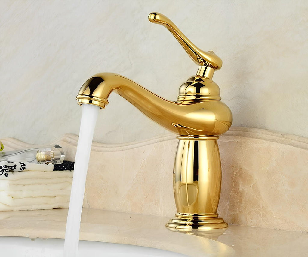 Robinet lavabo monocommande vintage bronze antique L'art du robinet