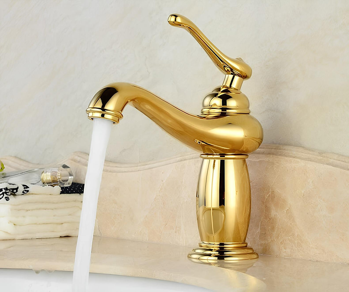 Robinet lavabo monocommande vintage bronze antique L'art du robinet