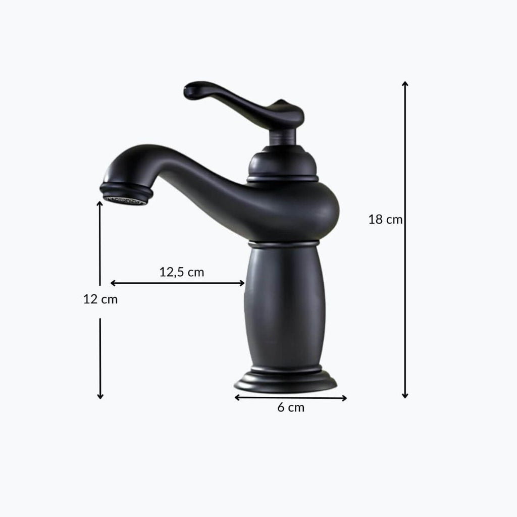 Robinet lavabo monocommande vintage bronze antique L'art du robinet