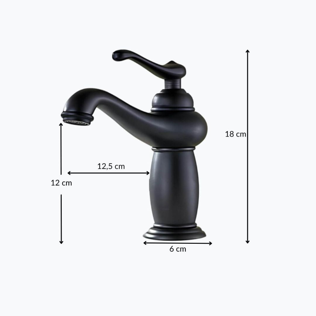 Robinet lavabo monocommande vintage bronze antique L'art du robinet
