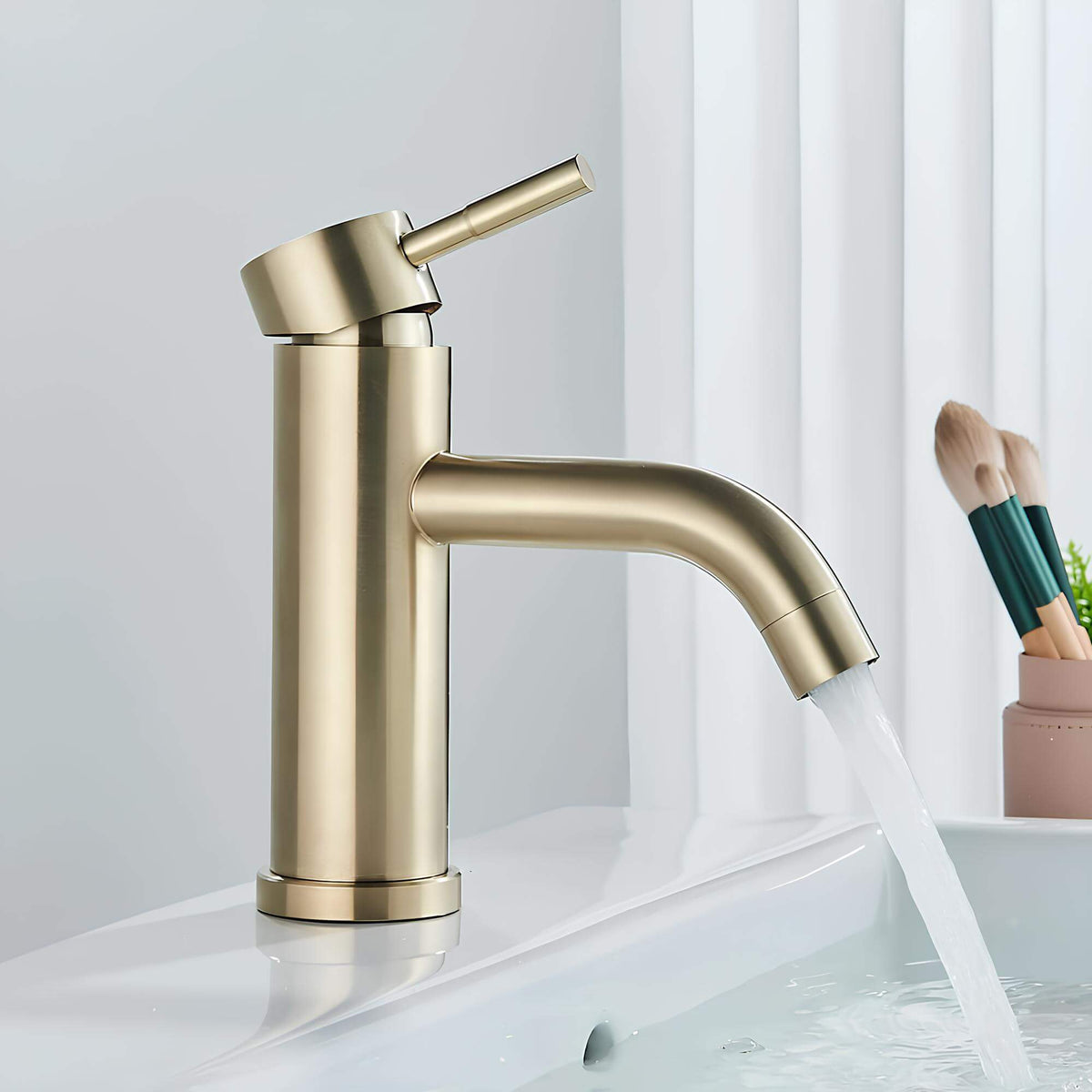 Robinet lavabo monotrou design noir L'art du robinet