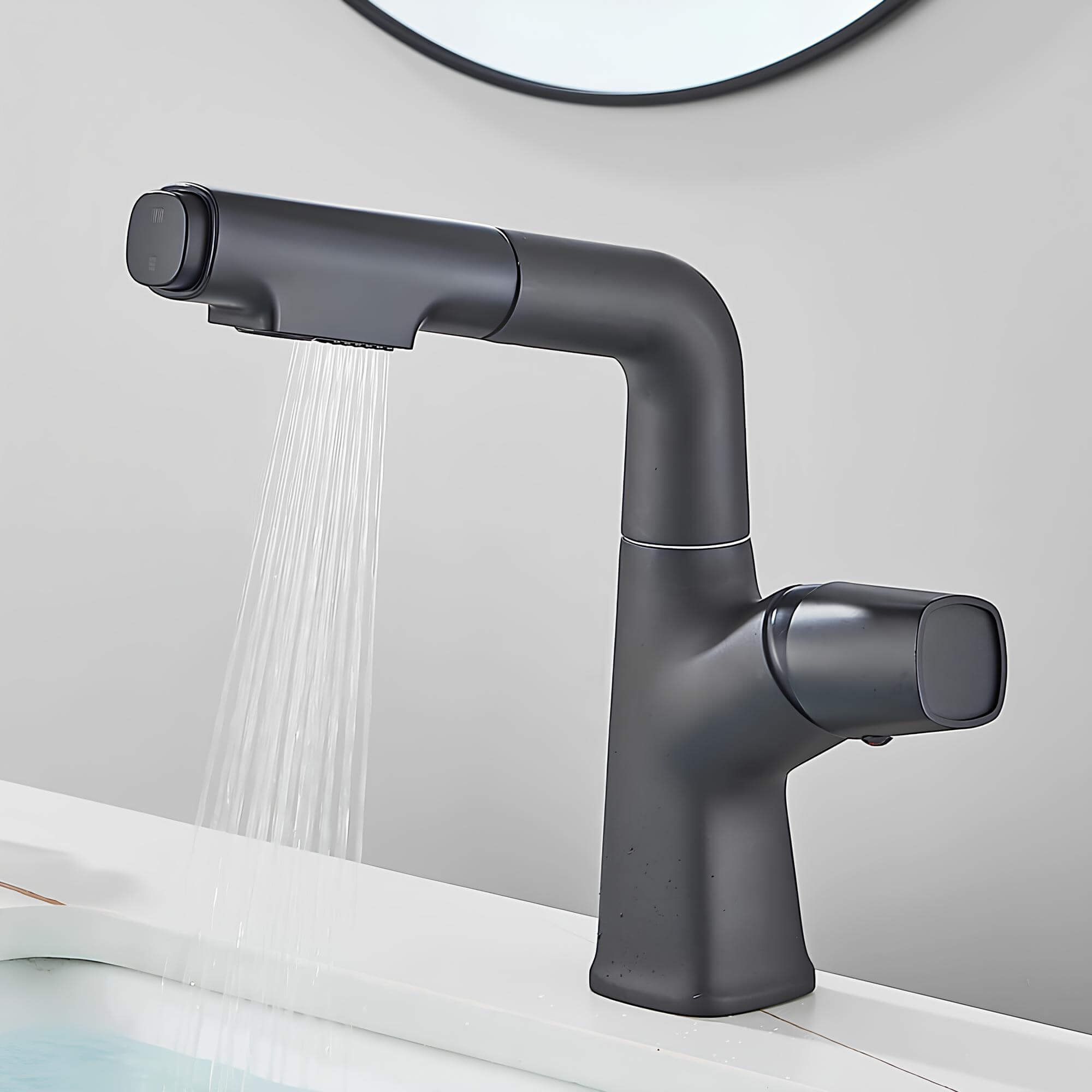 Robinet lavabo orientable avec douchette intégrée L'art du robinet