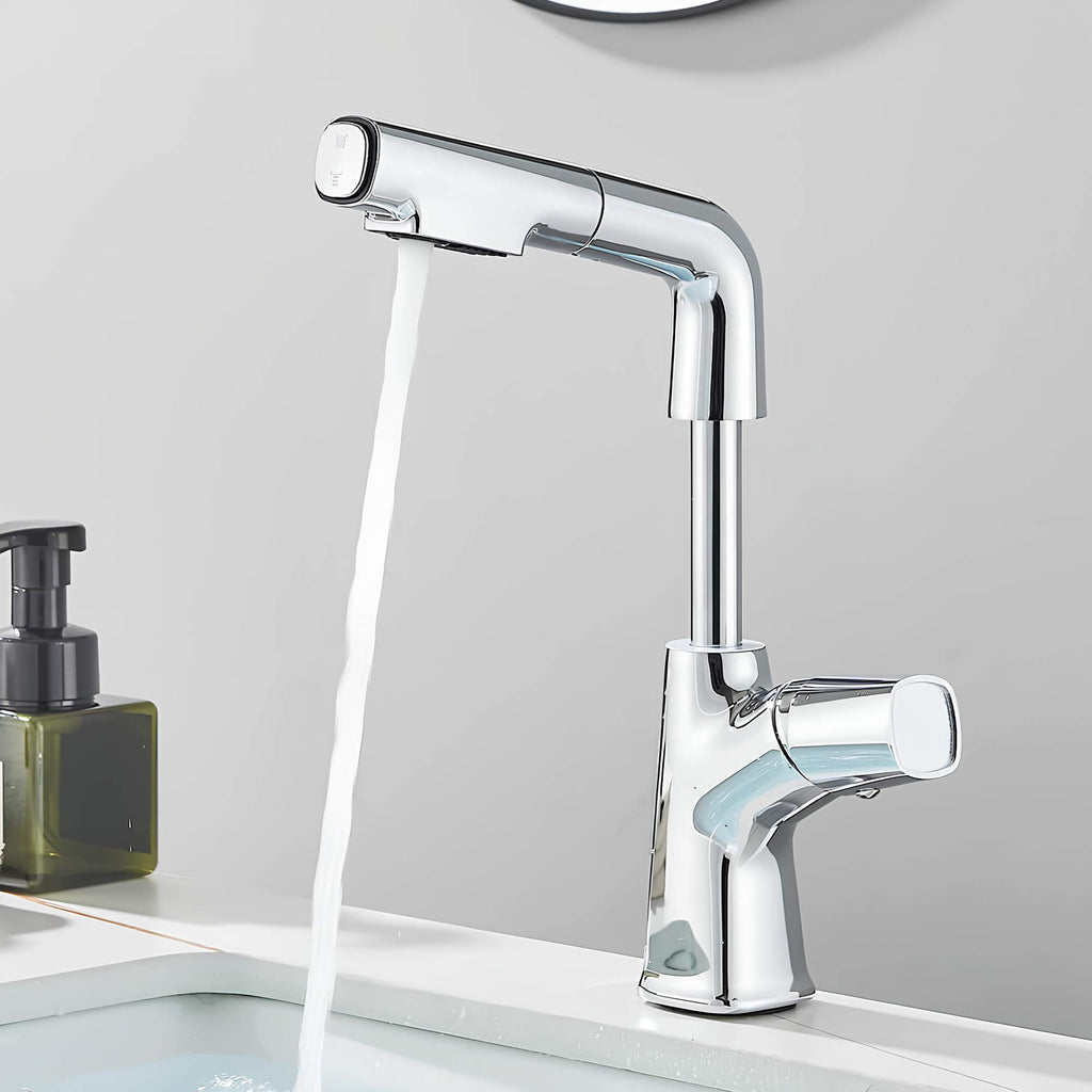 Robinet lavabo orientable avec douchette intégrée L'art du robinet