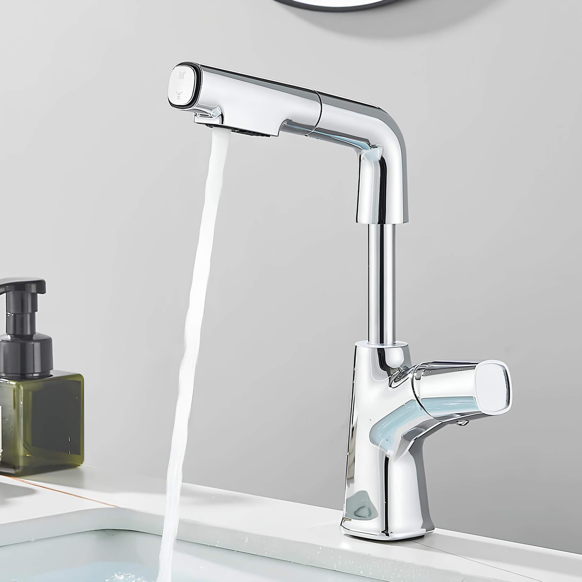 Robinet lavabo orientable avec douchette intégrée L'art du robinet