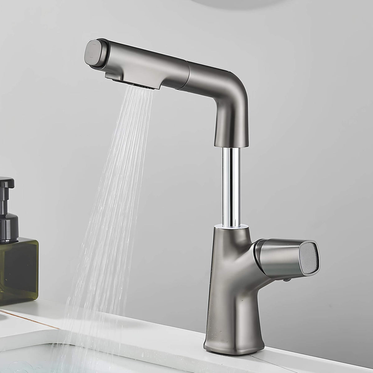 Robinet lavabo orientable avec douchette intégrée L'art du robinet