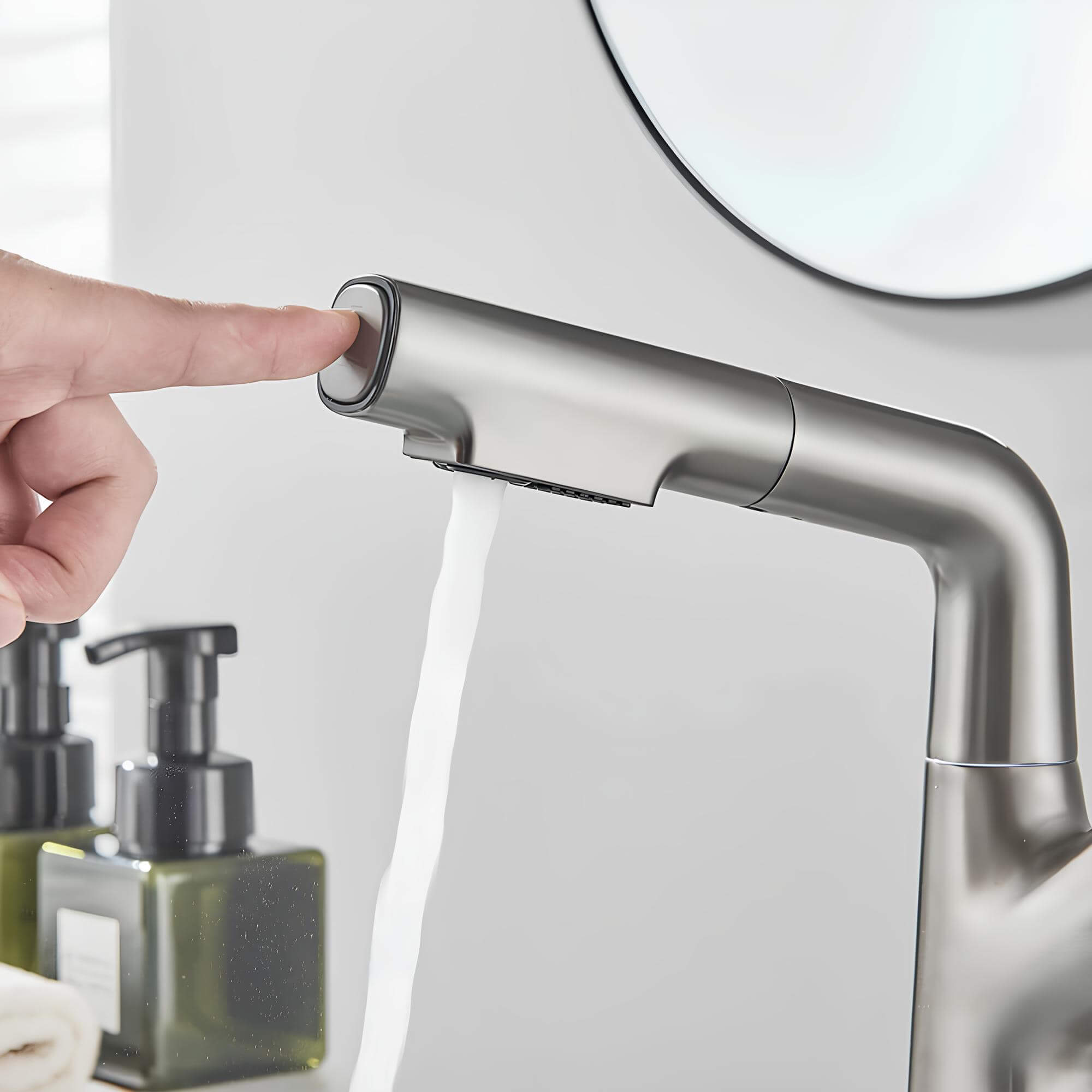 Robinet lavabo orientable avec douchette intégrée L'art du robinet