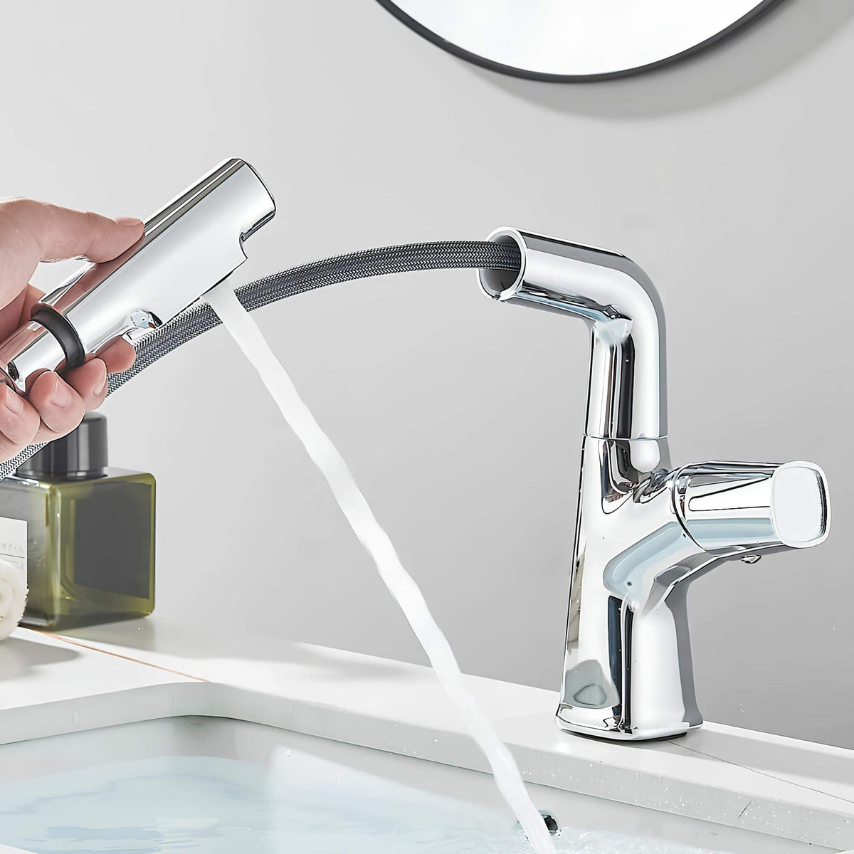 Robinet lavabo orientable avec douchette intégrée L'art du robinet